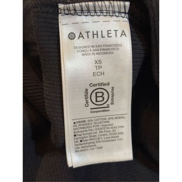 Athleta black long sleeve ribbed shirt with keyhole size XS - Picture 11 of 11